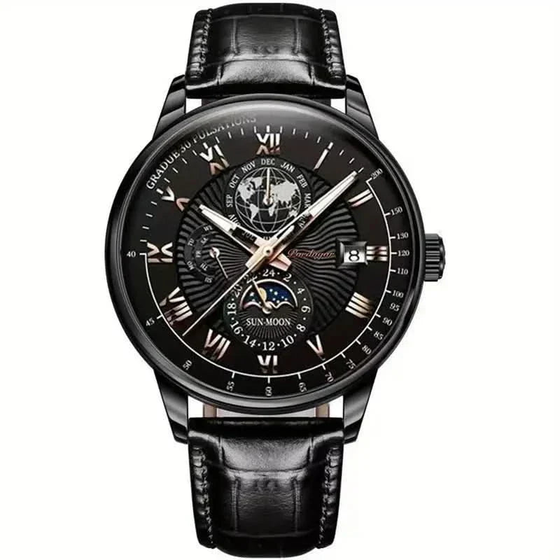 Automatic Mechanical Moonphase Stainless Steel Watch