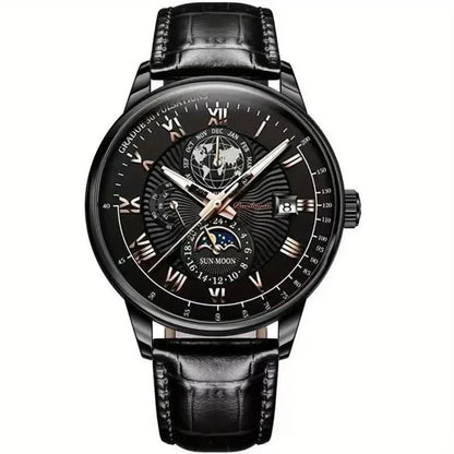 Automatic Mechanical Moonphase Stainless Steel Watch
