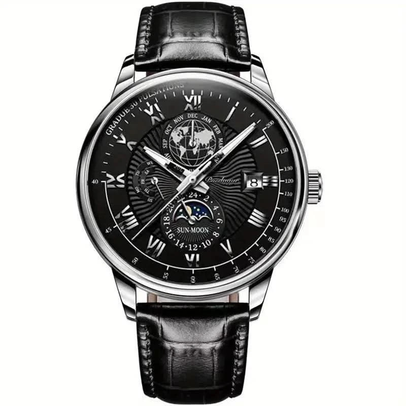 Automatic Mechanical Moonphase Stainless Steel Watch
