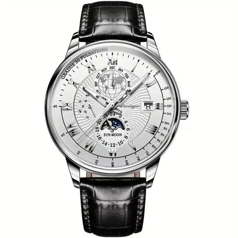 Automatic Mechanical Moonphase Stainless Steel Watch