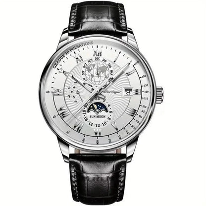 Automatic Mechanical Moonphase Stainless Steel Watch