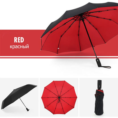 Automatic Reverse Folding Windproof Umbrella with UV Protection