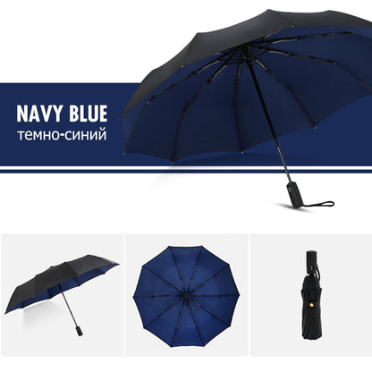Automatic Reverse Folding Windproof Umbrella with UV Protection