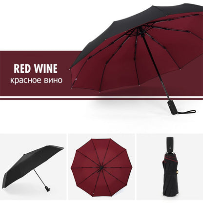 Automatic Reverse Folding Windproof Umbrella with UV Protection