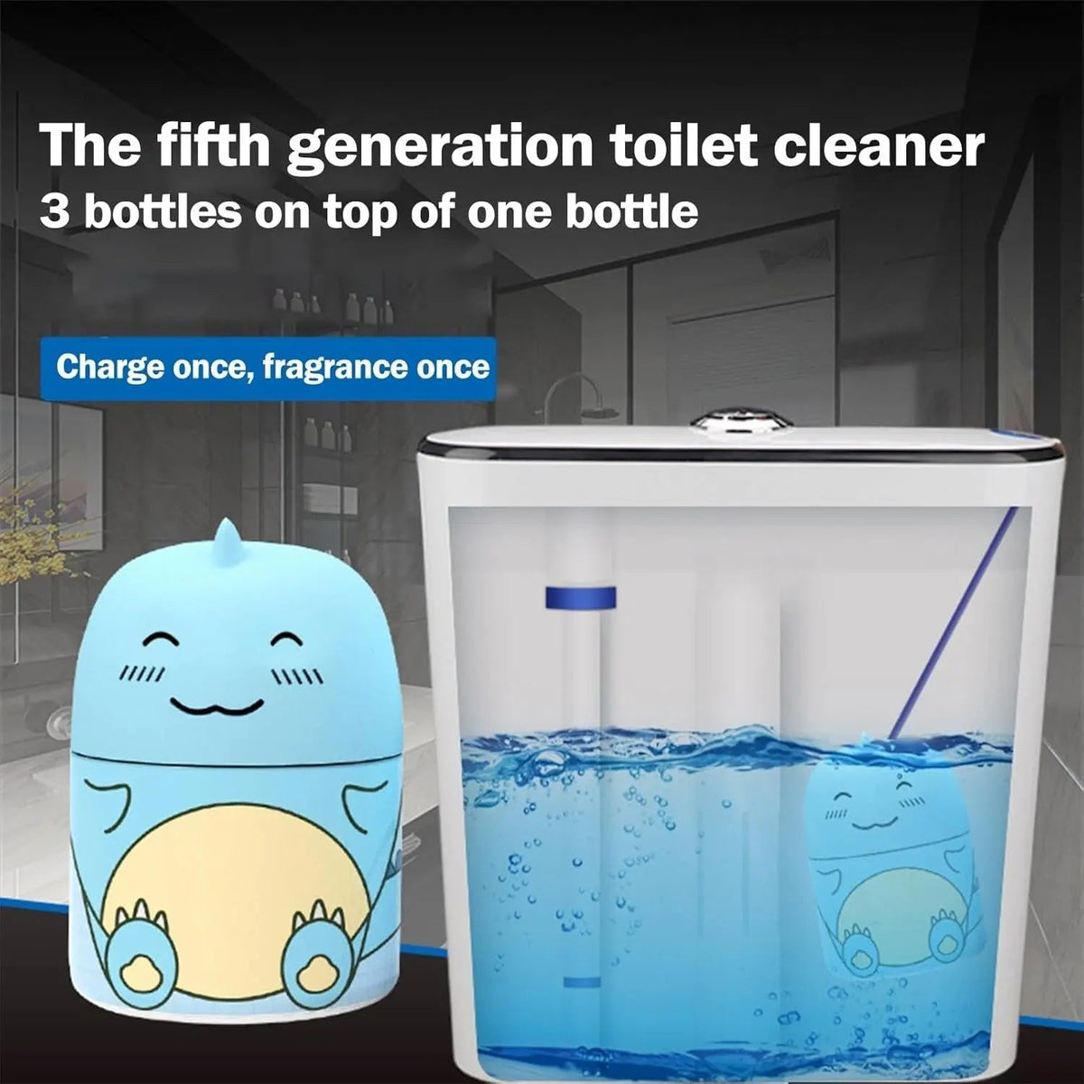Automatic Toilet Cleaner Tank Freshener with Fragrance Stone
