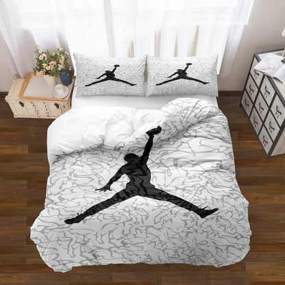 Basketball Print Soft Duvet Cover Set with Pillowcases