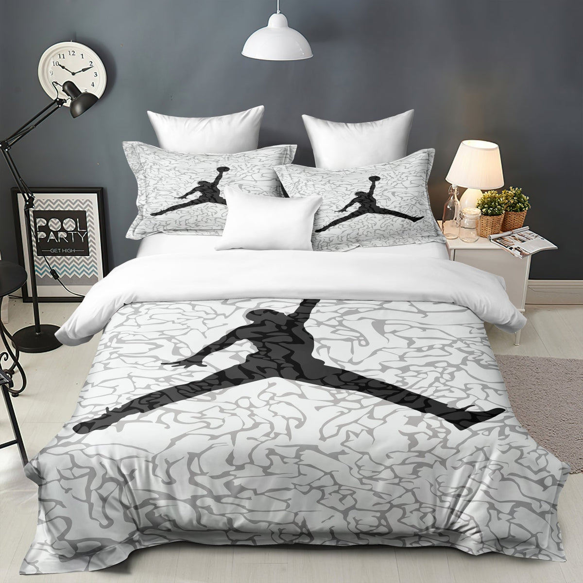 Basketball Print Soft Duvet Cover Set with Pillowcases