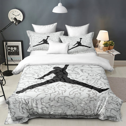 Basketball Print Soft Duvet Cover Set with Pillowcases
