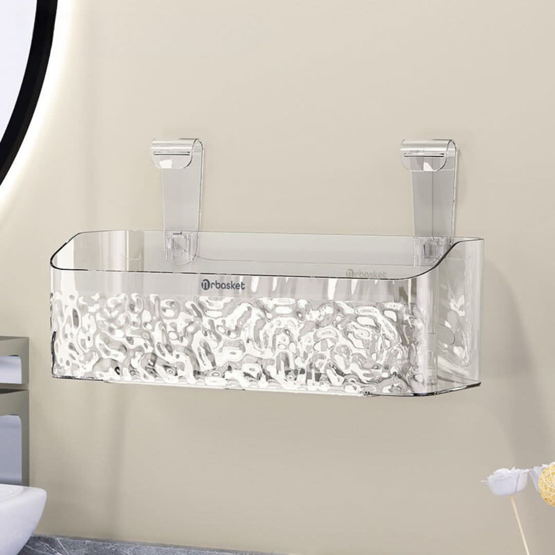 Bathroom Suction Cup Shelf for Tile and Glass Storage