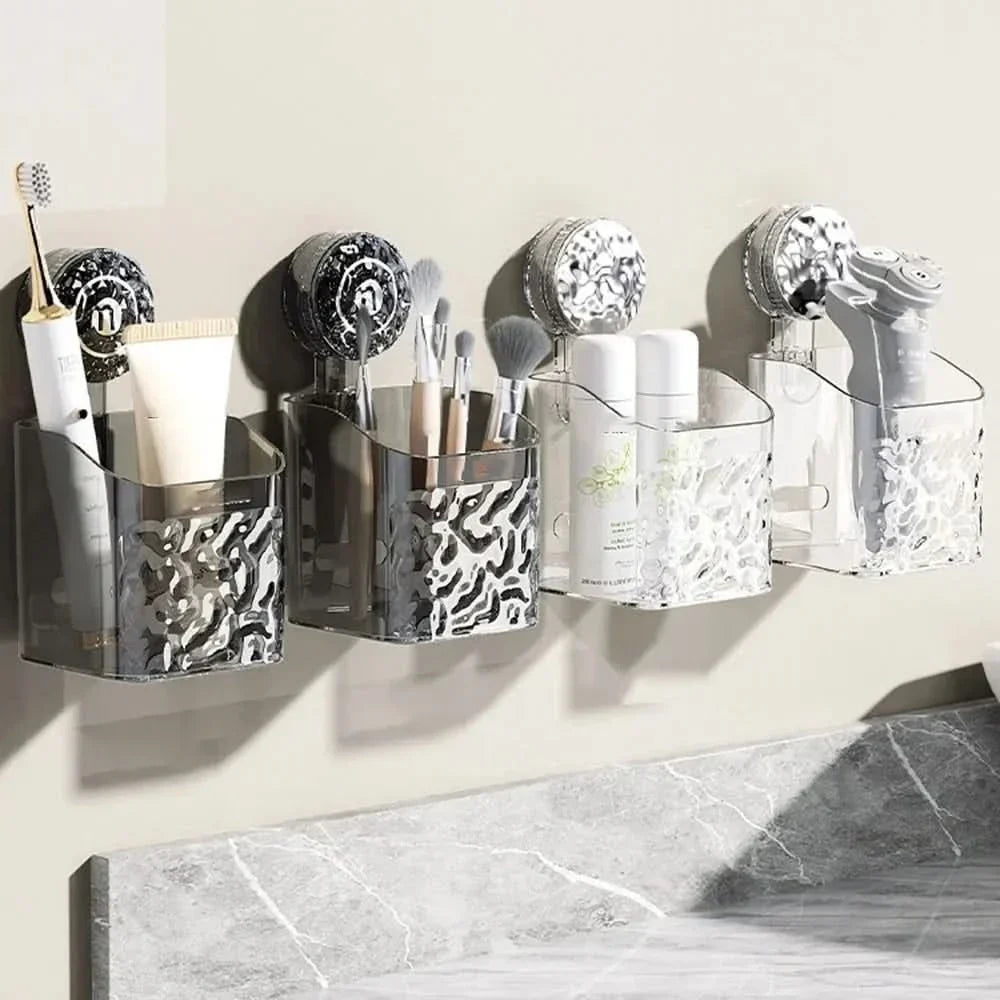 Bathroom Suction Cup Shelf for Tile and Glass Storage