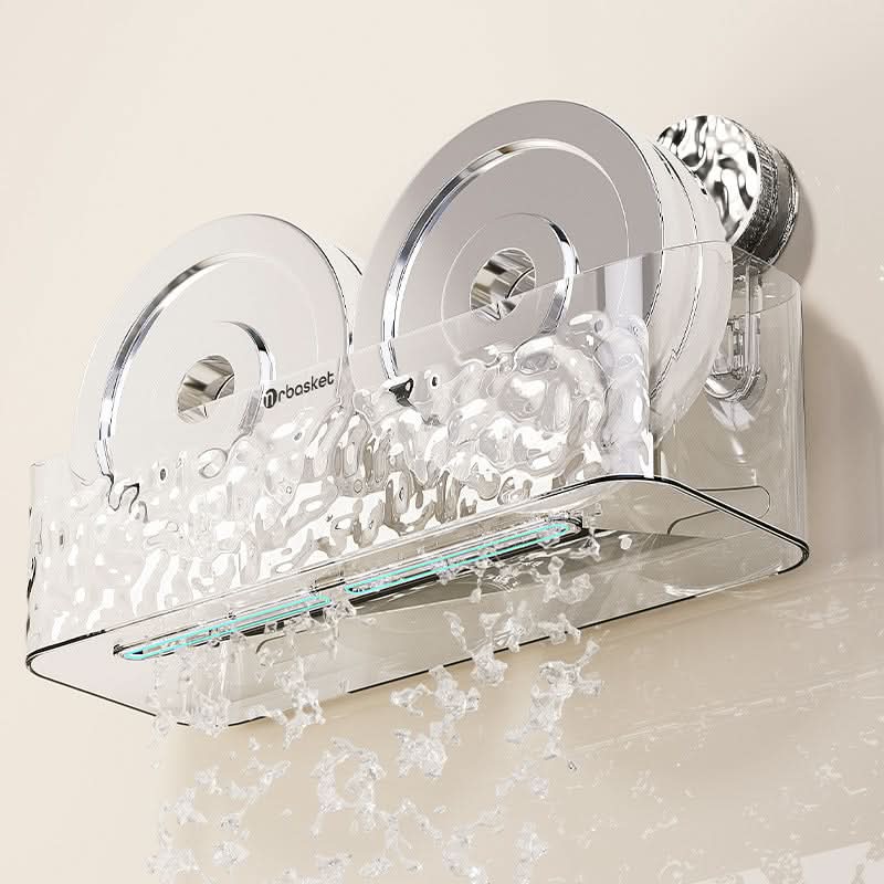 Bathroom Suction Cup Shelf for Tile and Glass Storage