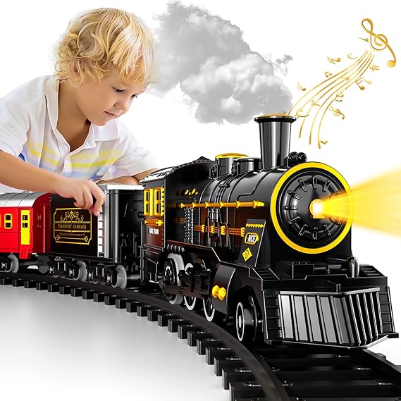 Battery Powered Electric Train Set with Realistic Sounds