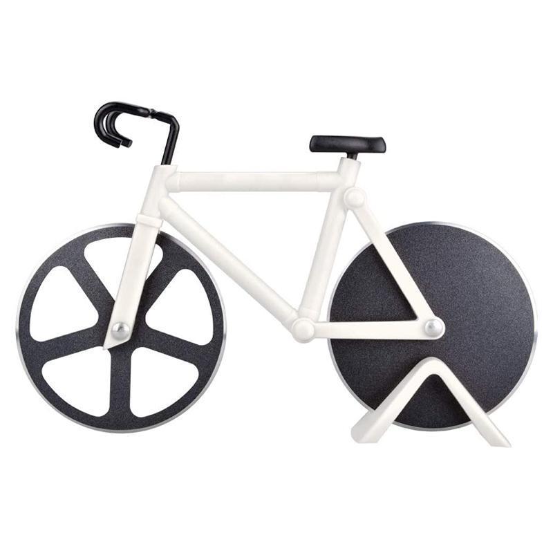 Bicycle Style Wheel Pizza Cutter with Stainless Steel Blades