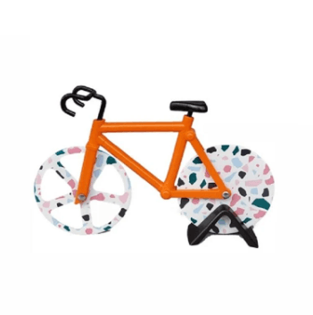 Bicycle Style Wheel Pizza Cutter with Stainless Steel Blades