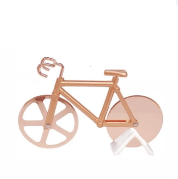 Bicycle Style Wheel Pizza Cutter with Stainless Steel Blades