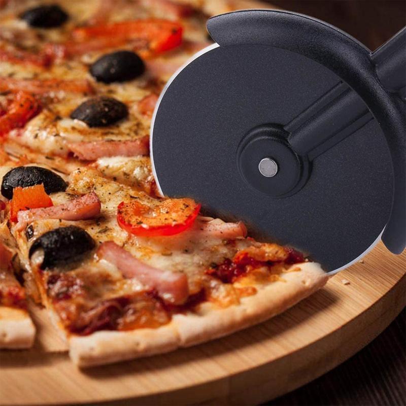 Bicycle Style Wheel Pizza Cutter with Stainless Steel Blades