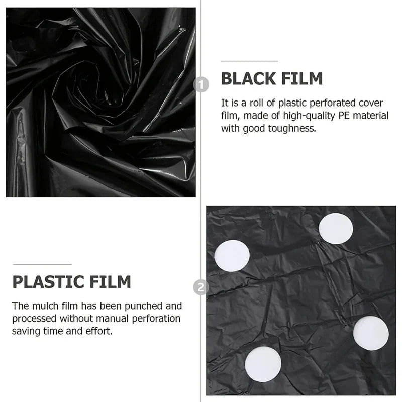 Black Weed Barrier Mulch Film for Garden and Greenhouse