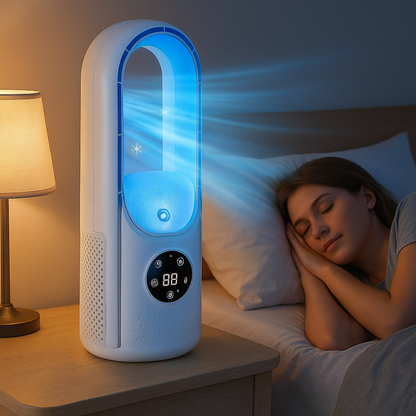 Bladeless Portable Air Cooler With Quiet Energy Saving Design