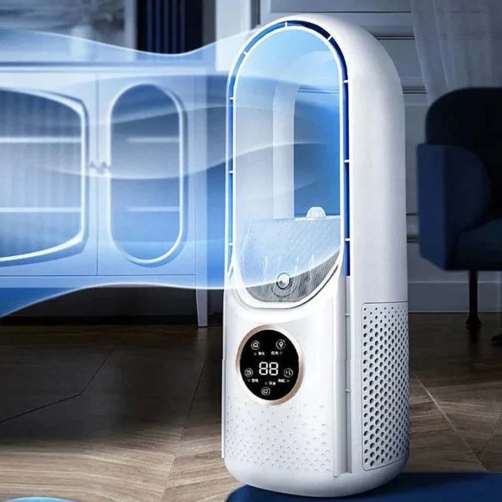 Bladeless Portable Air Cooler With Quiet Energy Saving Design