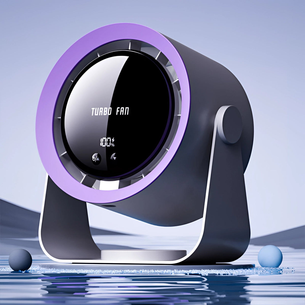 Bladeless Quiet Cooling Fan with LED Display