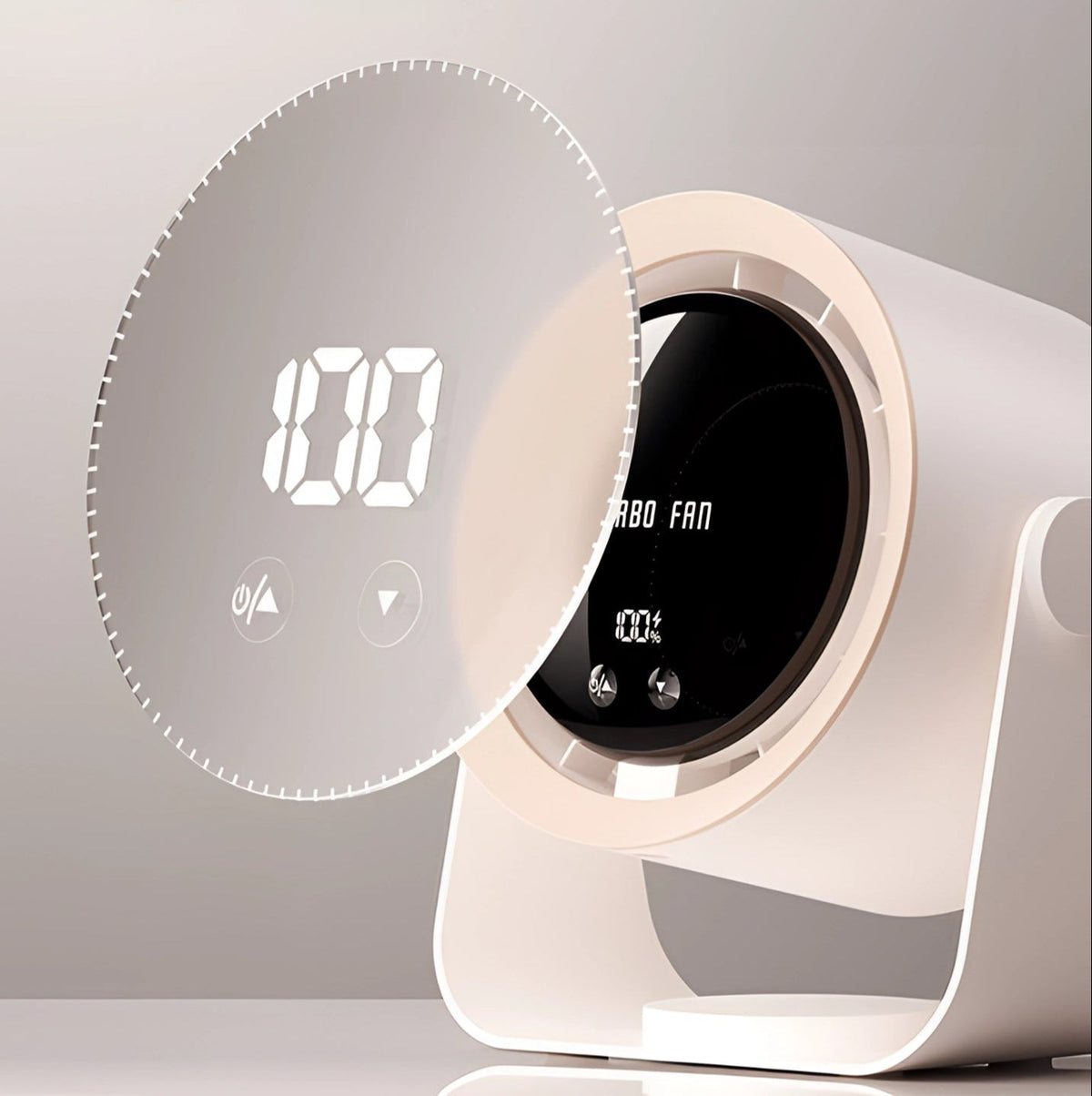 Bladeless Quiet Cooling Fan with LED Display