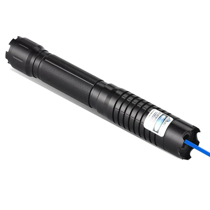 Blue Tactical Laser Torch with Adjustable Focus for Outdoor Use