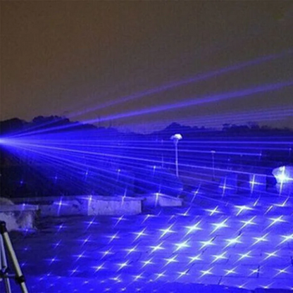 Blue Tactical Laser Torch with Adjustable Focus for Outdoor Use