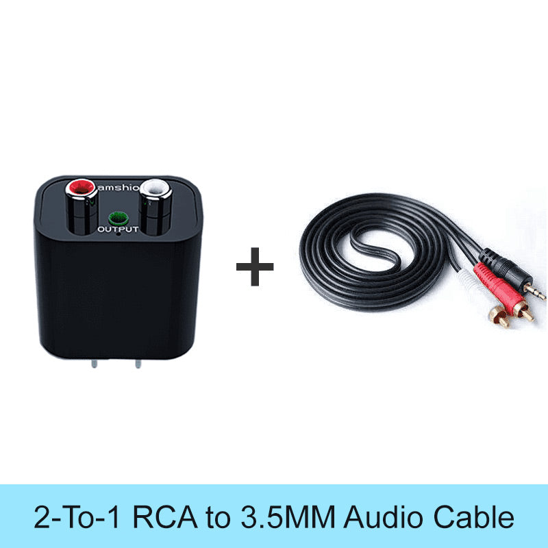 Bluetooth 5.0 Audio Receiver Adapter with RCA and 3.5mm Output