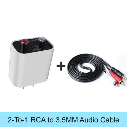 Bluetooth 5.0 Audio Receiver Adapter with RCA and 3.5mm Output