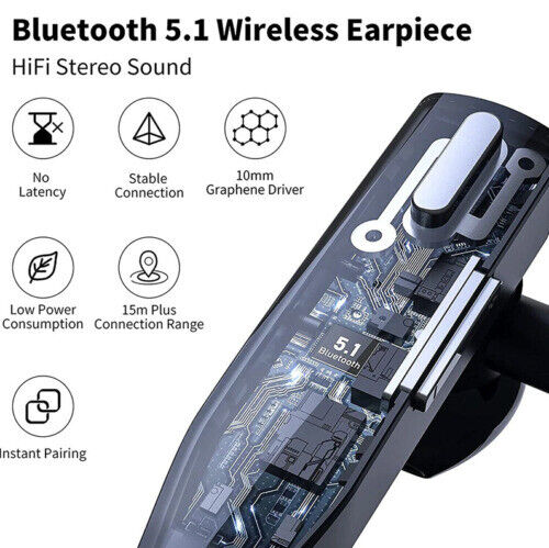 Bluetooth 5.1 Noise Cancelling Wireless Trucker Headset
