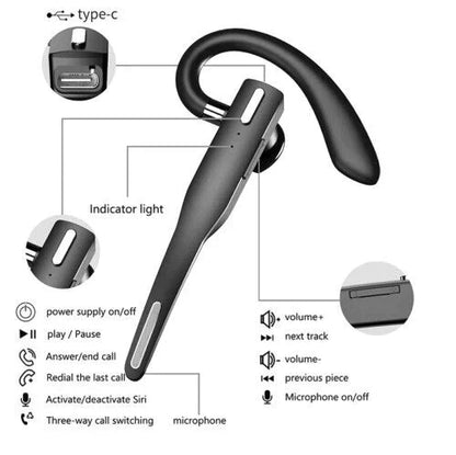Bluetooth 5.1 Noise Cancelling Wireless Trucker Headset
