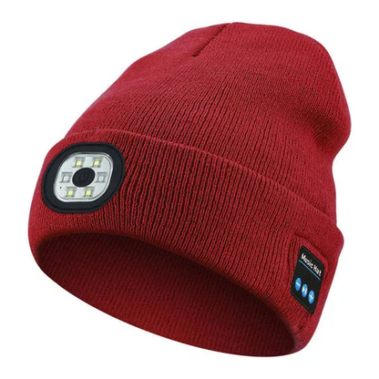 Bluetooth Beanie Hat LED Light Wireless Music Cap
