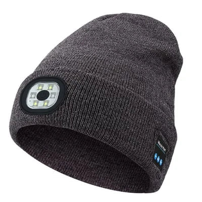 Bluetooth Beanie Hat LED Light Wireless Music Cap
