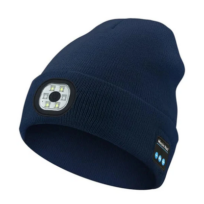 Bluetooth Beanie Hat LED Light Wireless Music Cap