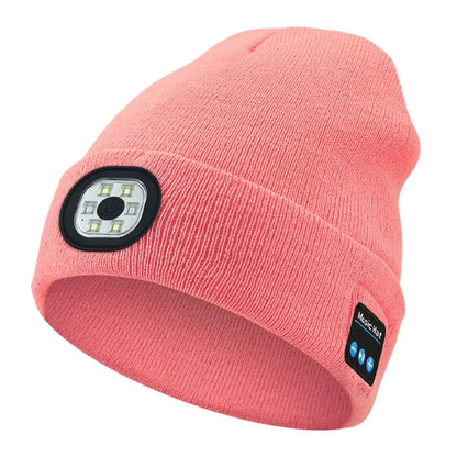 Bluetooth Beanie Hat LED Light Wireless Music Cap