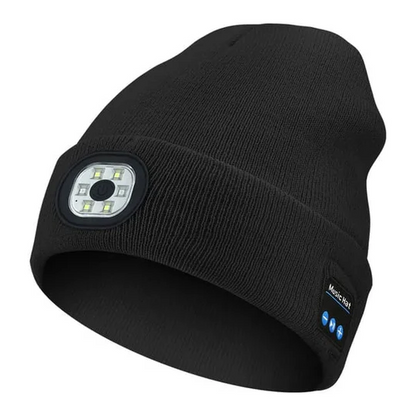 Bluetooth Beanie Hat LED Light Wireless Music Cap