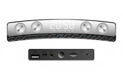 Bluetooth Gaming Speaker with RGB Lights and Clock