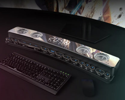 Bluetooth Gaming Speaker with RGB Lights and Clock