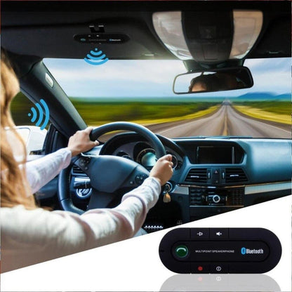 Bluetooth Hands Free Car Speakerphone with Visor Clip