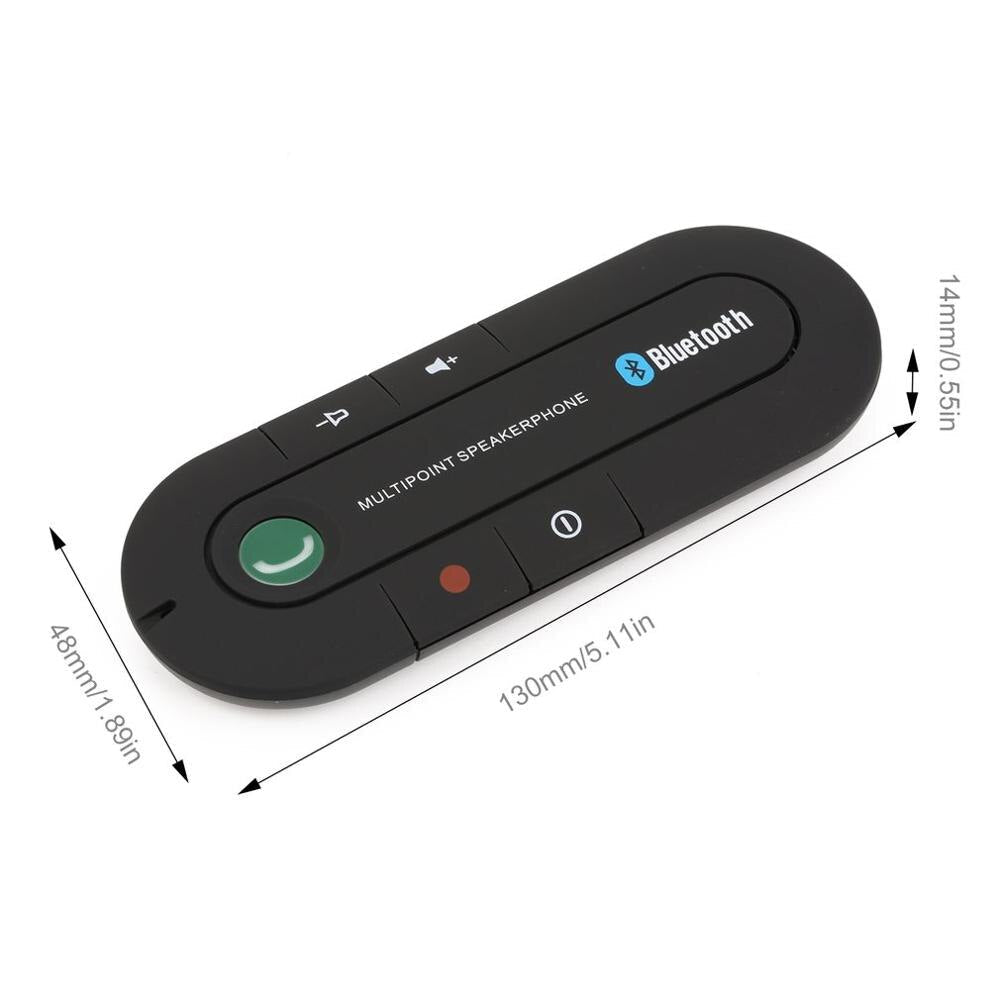 Bluetooth Hands Free Car Speakerphone with Visor Clip
