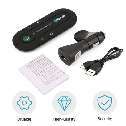 Bluetooth Hands Free Car Speakerphone with Visor Clip