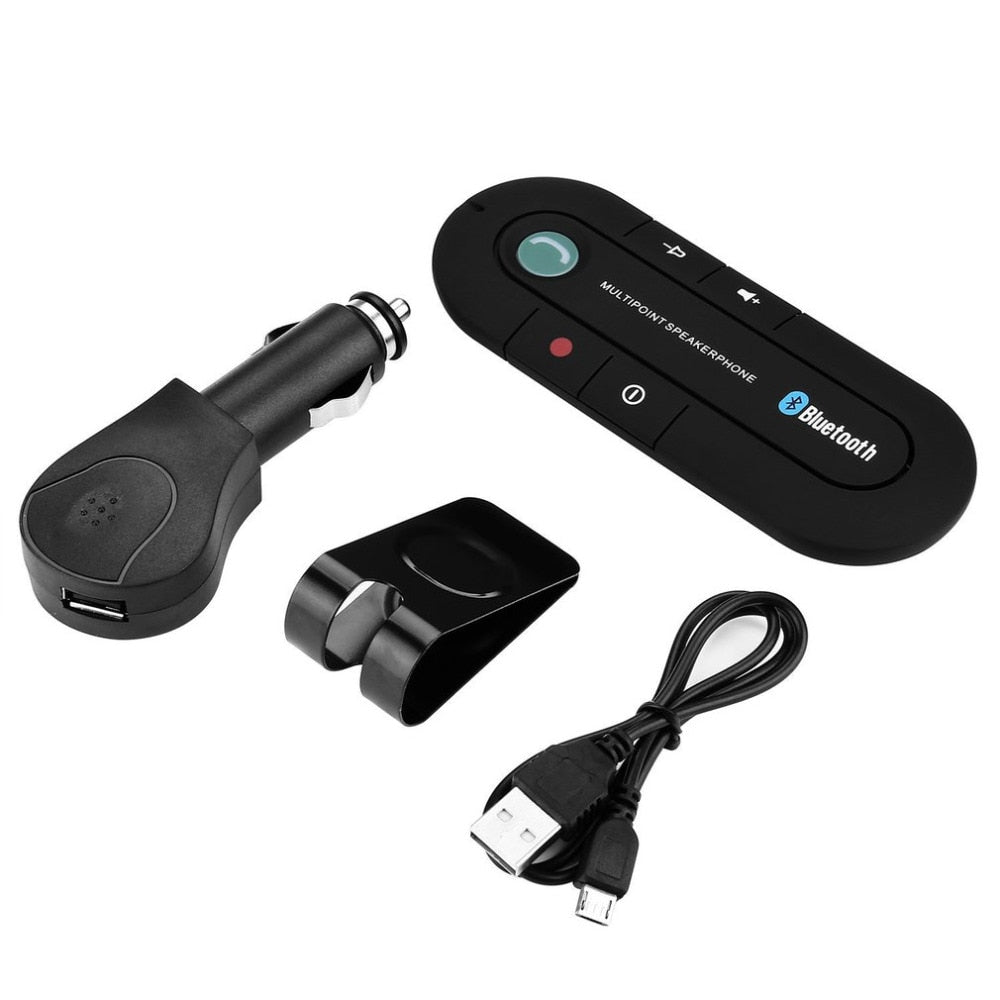 Bluetooth Hands Free Car Speakerphone with Visor Clip