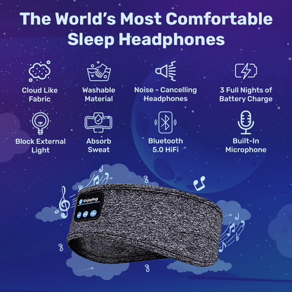 Bluetooth Sleep Headband Headphones with Soft Headband