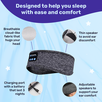Bluetooth Sleep Headband Headphones with Soft Headband