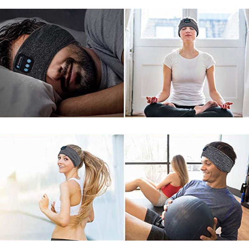 Bluetooth Sports Headband with Wireless Headphones