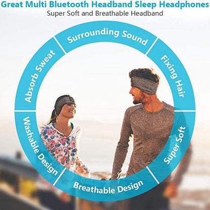 Bluetooth Sports Headband with Wireless Headphones