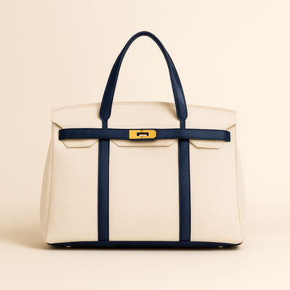 Reinforced Canvas Shopper Bag with Steel Detail Handles