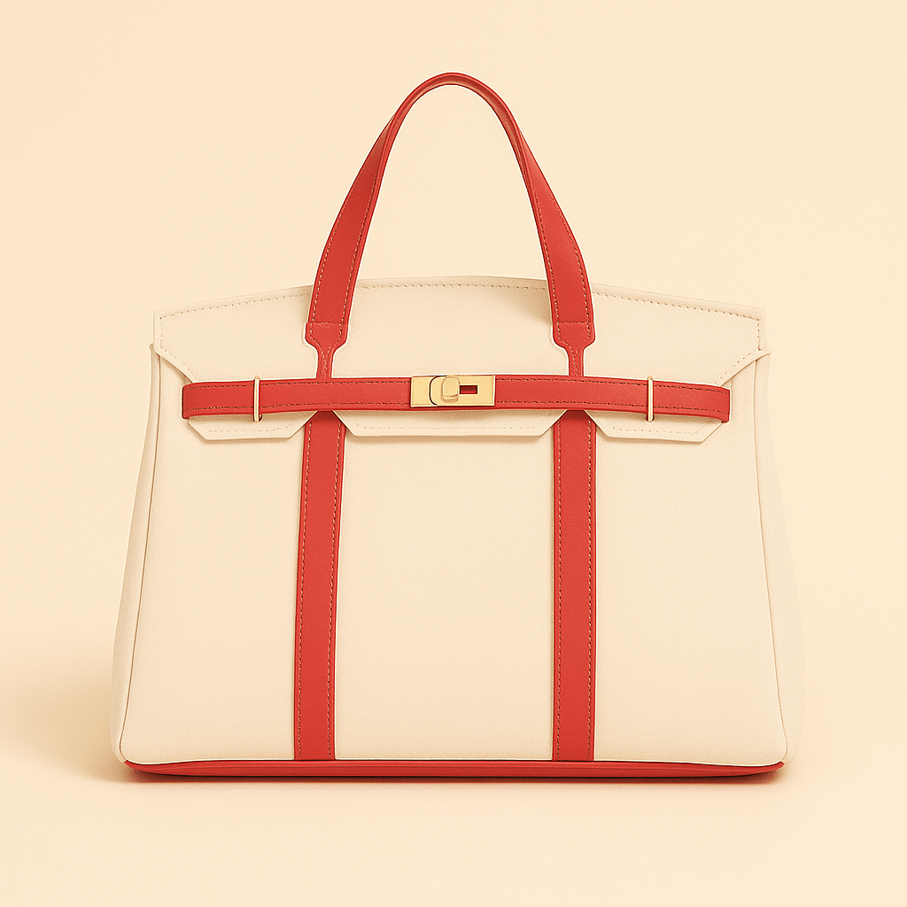 Reinforced Canvas Shopper Bag with Steel Detail Handles