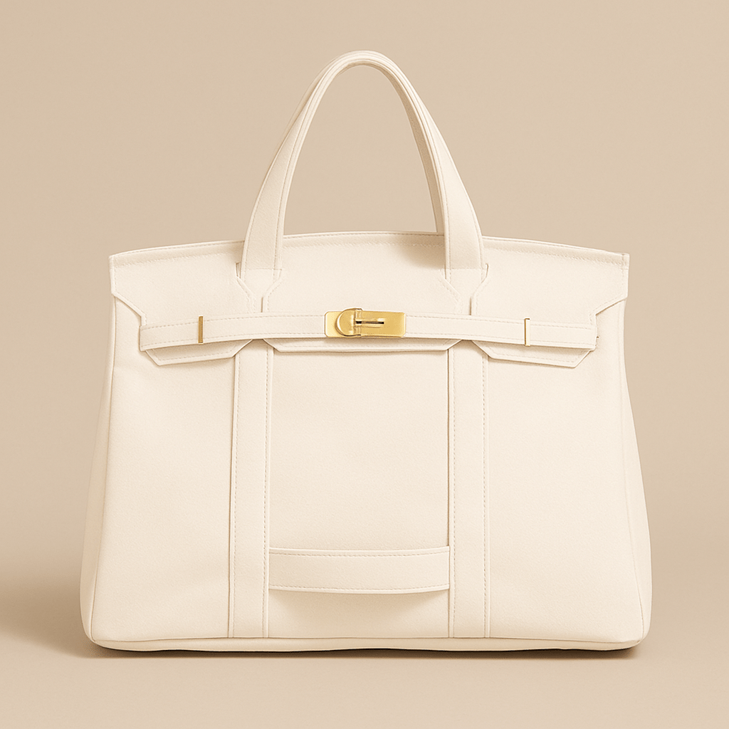 Reinforced Canvas Shopper Bag with Steel Detail Handles