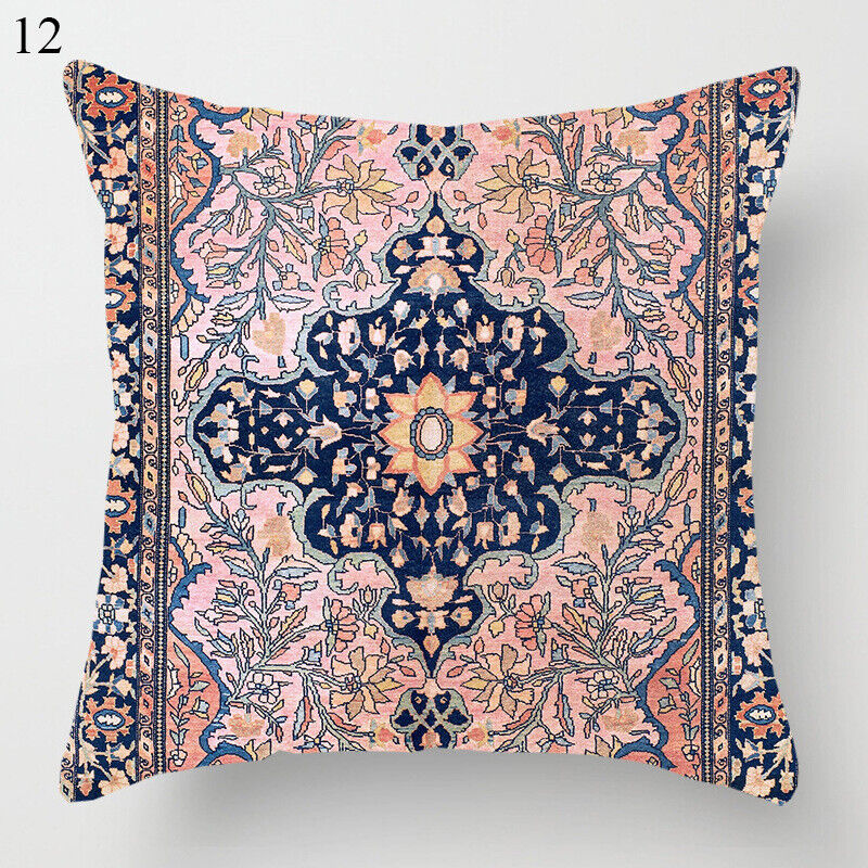 Boho Mandala Decorative Throw Pillow Cover